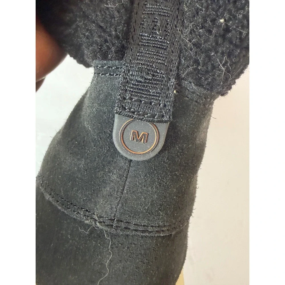 Merrell Womens J007056 Black Suede Sherpa Lined‎ FloatMax Winter Boots Size 11